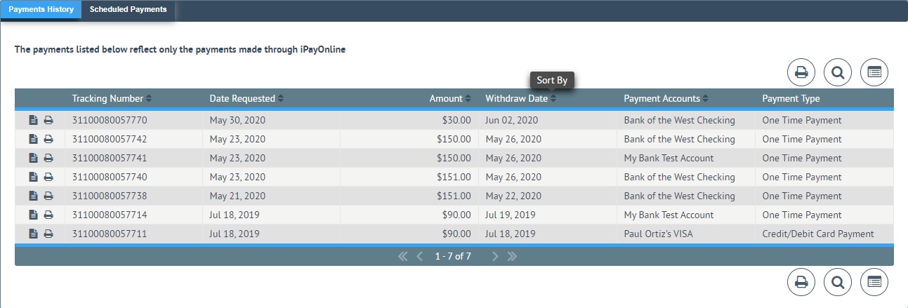 iPayOnline Schedule Child Support Payments